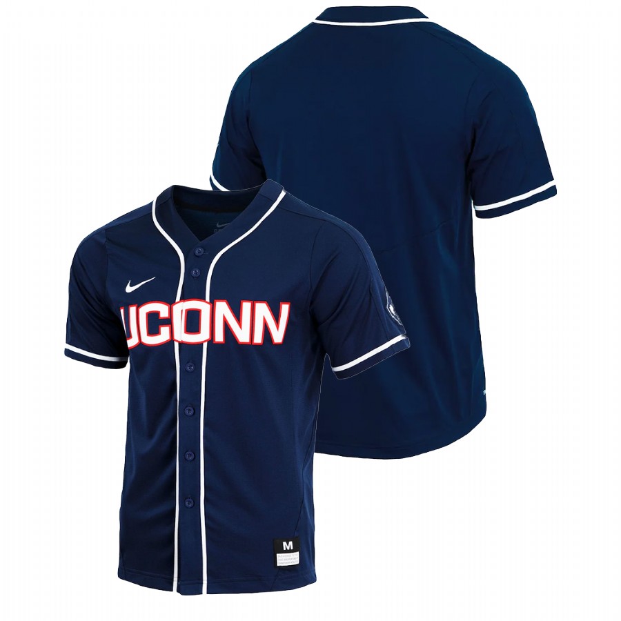 men uconn huskies custom replica college baseball navy jersey