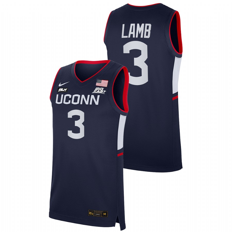men uconn huskies jeremy lamb 2021 22 alumni college basketball navy jersey