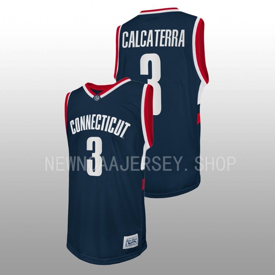 men uconn huskies joey calcaterra navy retro basketball jersey
