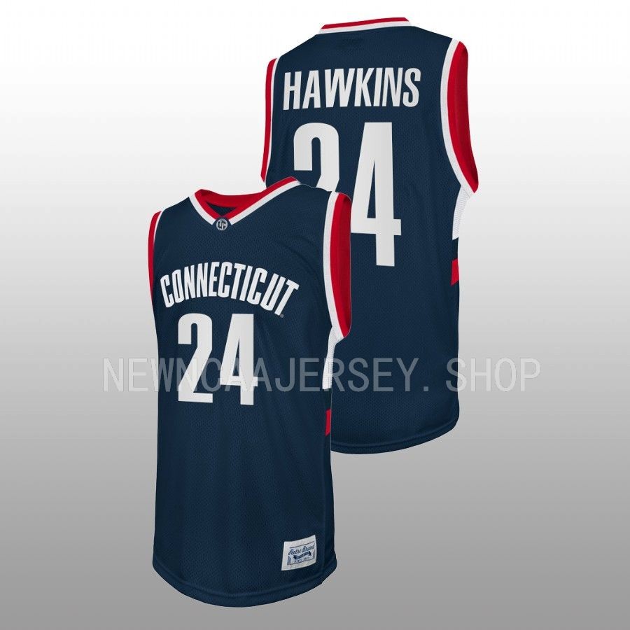 men uconn huskies jordan hawkins navy retro basketball jersey