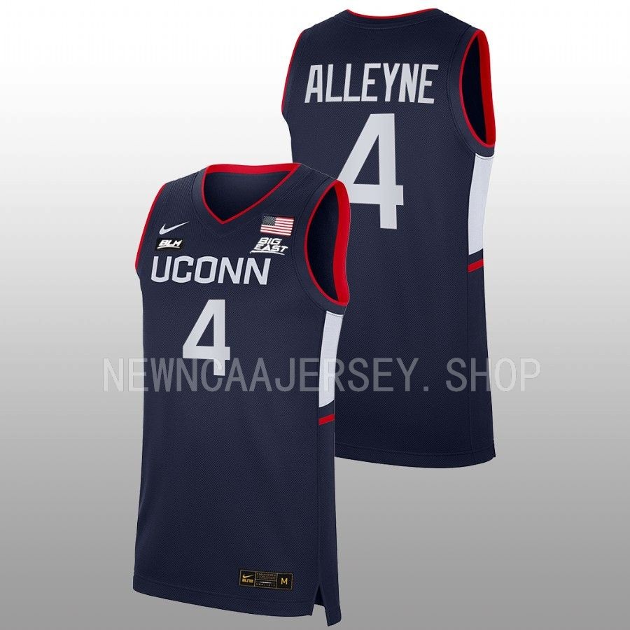 men uconn huskies nahiem alleyne 2022 23 replica away basketball navy jersey