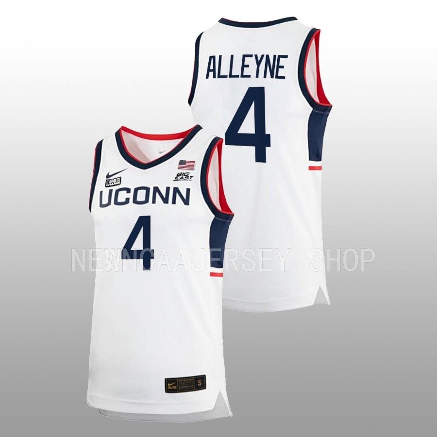 men uconn huskies nahiem alleyne 2022 23 replica home basketball white jersey