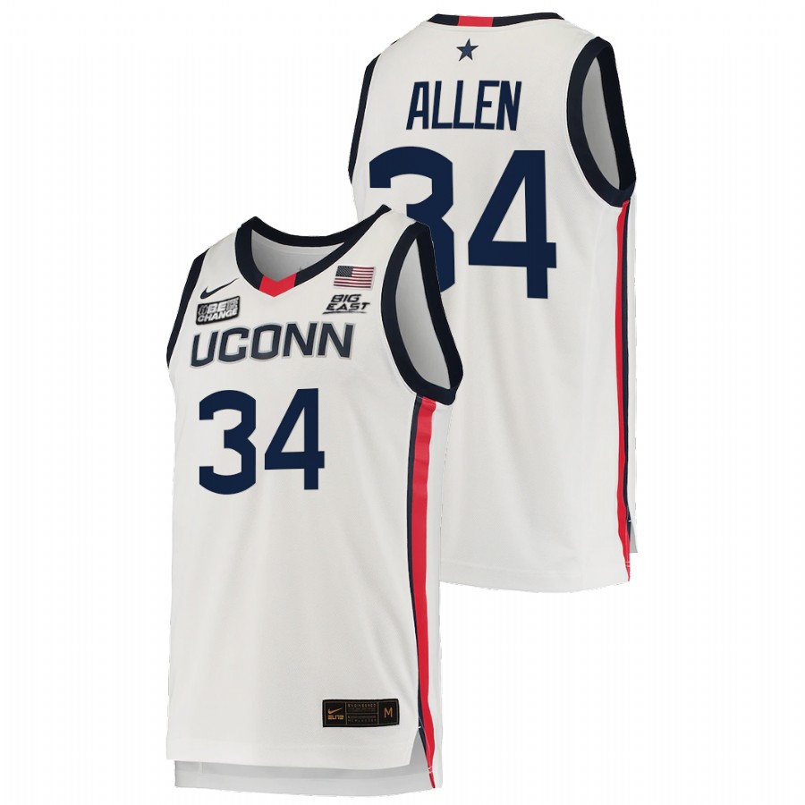 men uconn huskies ray allen alumni college basketball white jersey