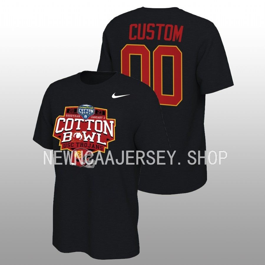 men usc trojans 2023 cotton bowl illustrated custom black t shirt