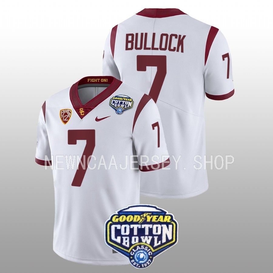 men usc trojans calen bullock college football 2023 cotton bowl white jersey
