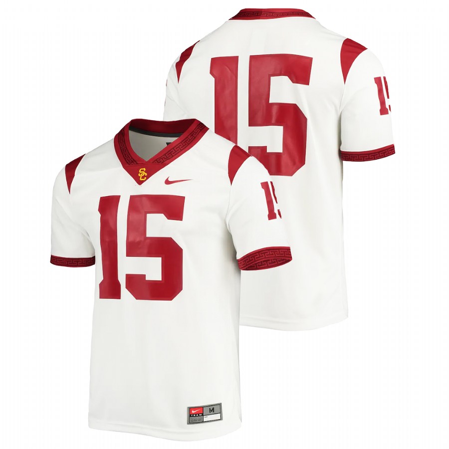 men usc trojans custom white college football game jersey