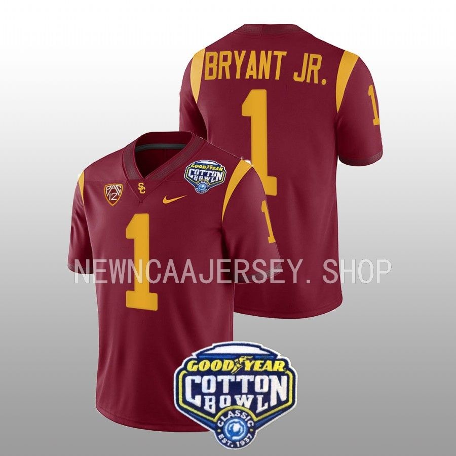 men usc trojans gary bryant jr. cardinal 2023 cotton bowl college football jersey