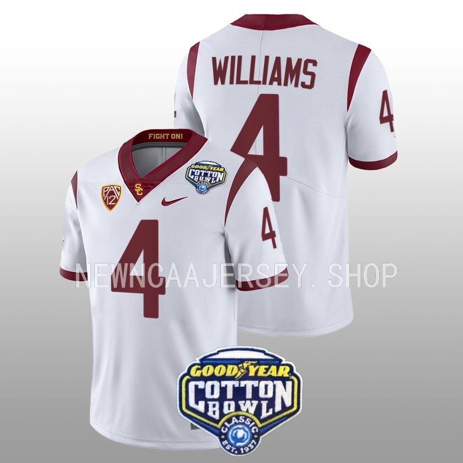men usc trojans mario williams college football 2023 cotton bowl white jersey