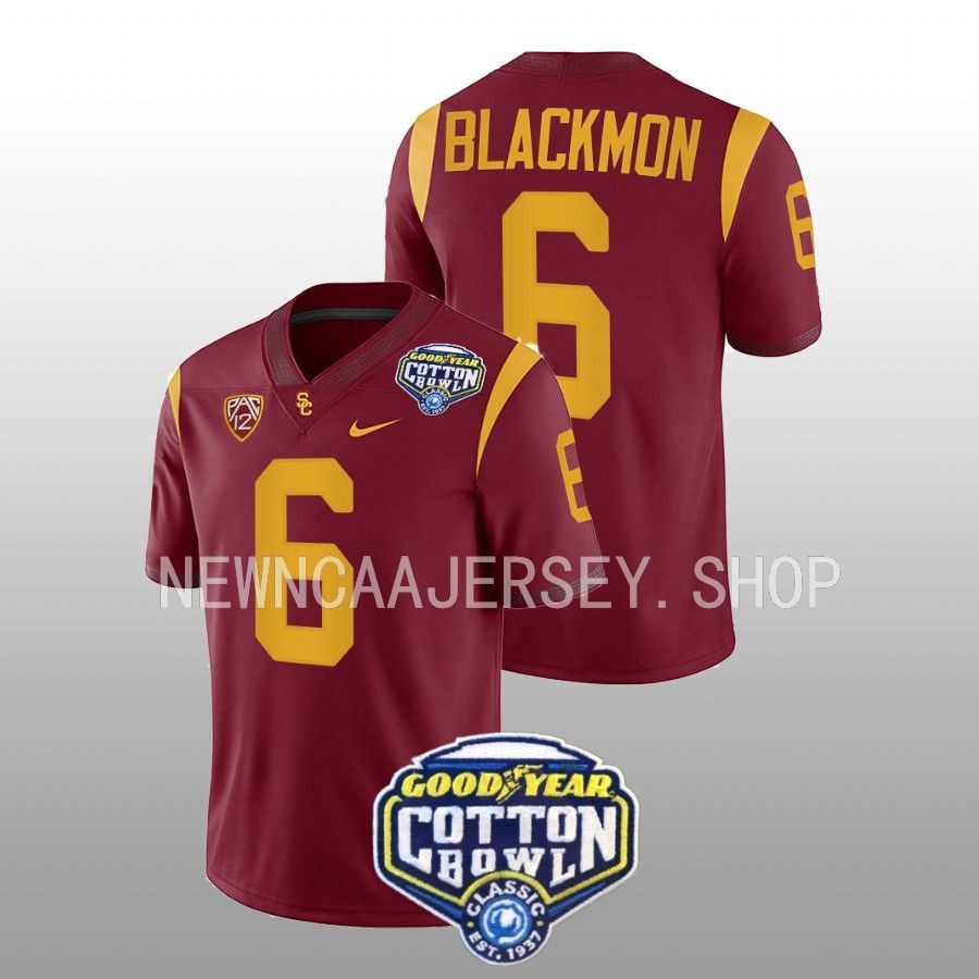 men usc trojans mekhi blackmon cardinal 2023 cotton bowl college football jersey