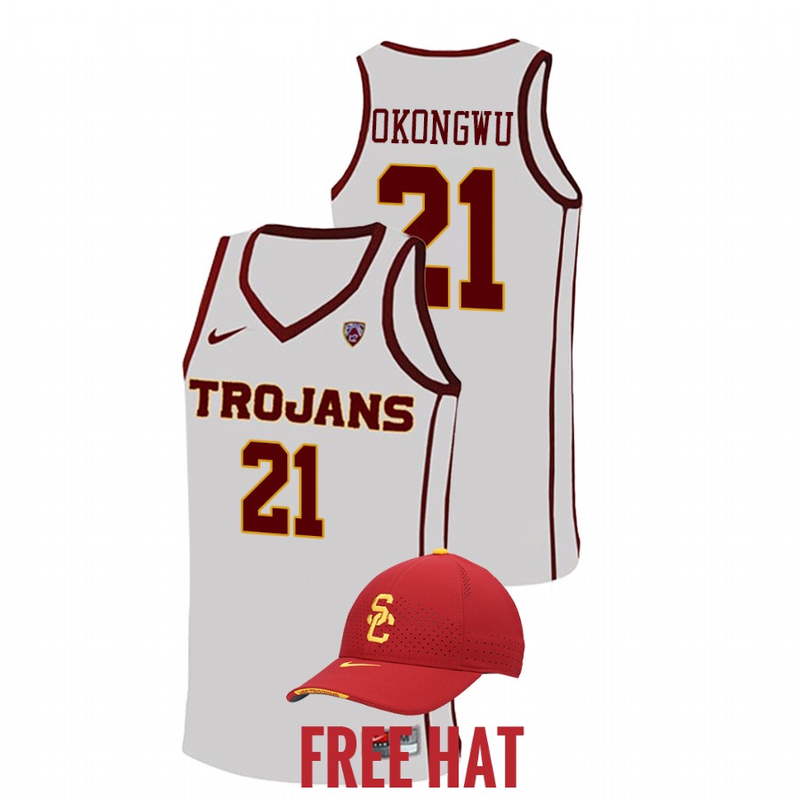 men usc trojans onyeka okongwu free hat college basketball white jersey