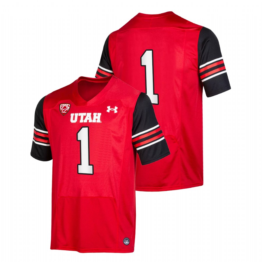 men utah utes 2021 22 replica college football red jersey
