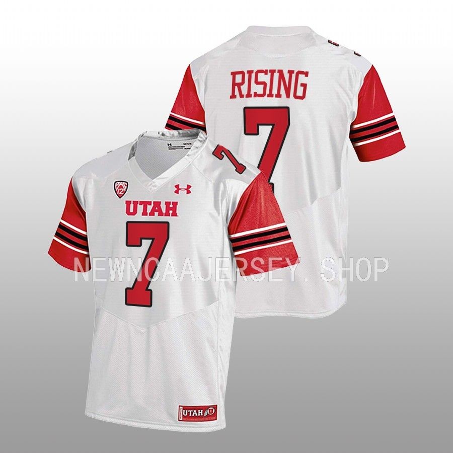 men utah utes cameron rising 2022 college football white jersey