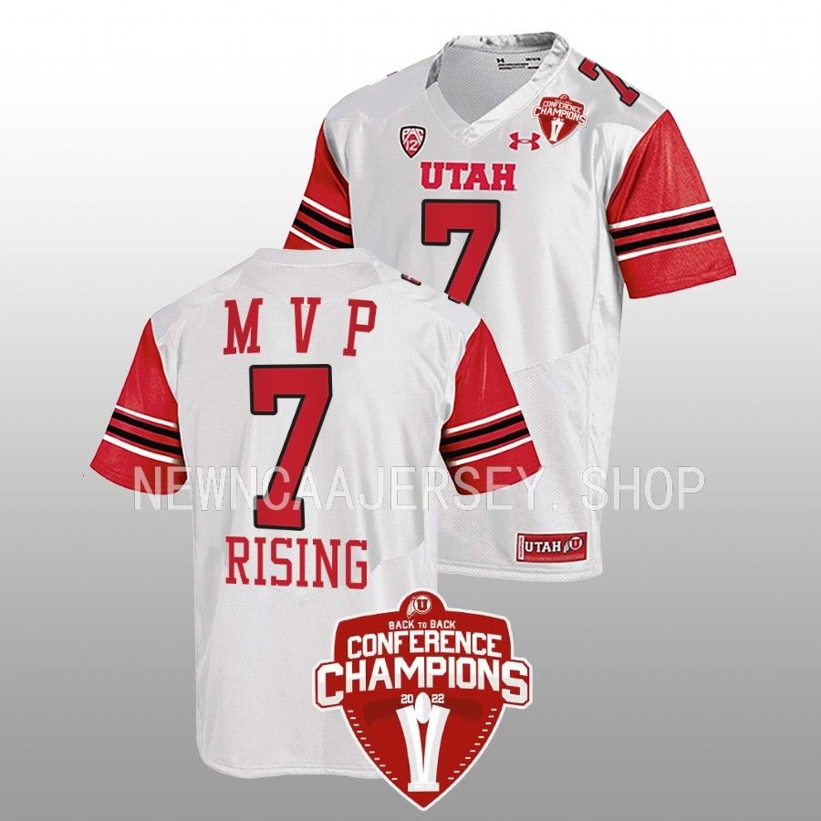 men utah utes cameron rising 2022 pac 12 football championship mvp red jersey