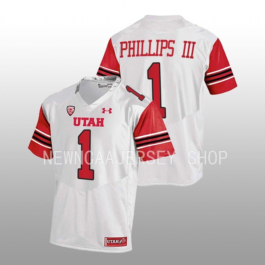 men utah utes clark phillips iii 2022 college football white jersey