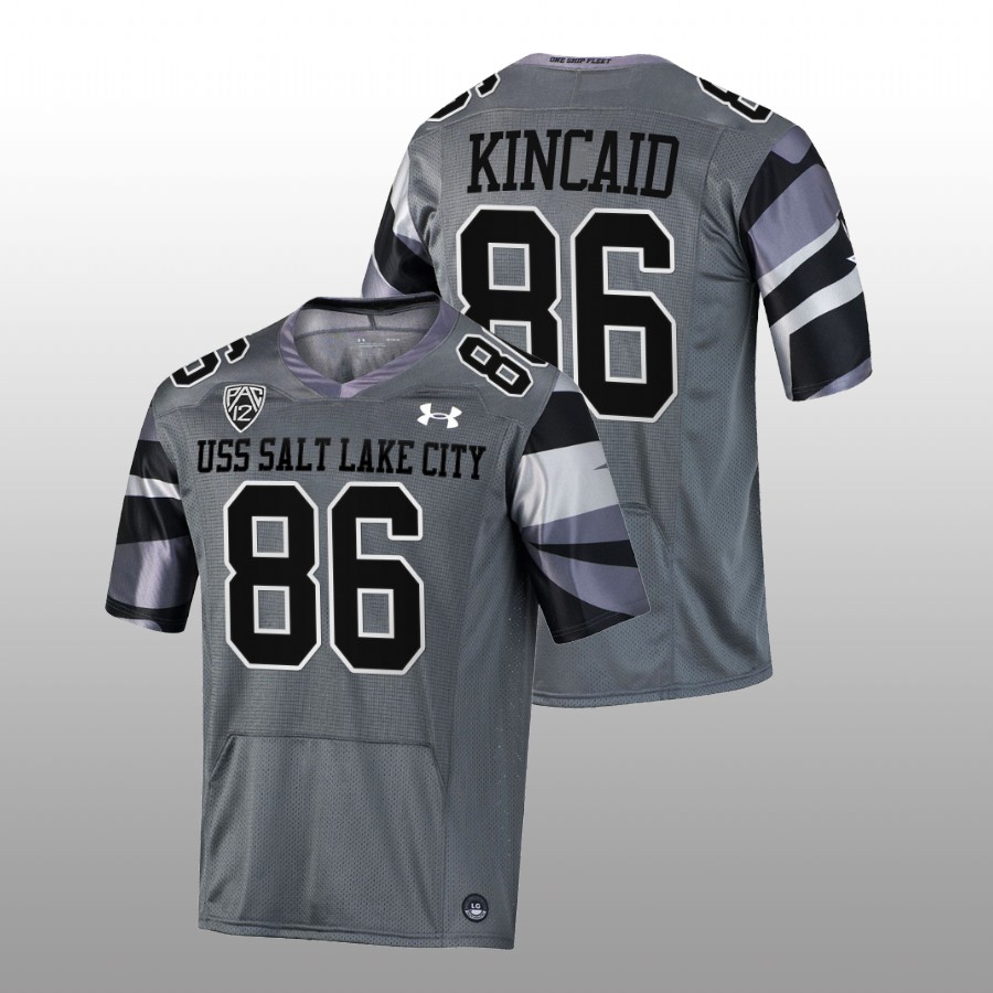 men utah utes dalton kincaid football uss salt lake city grey jersey