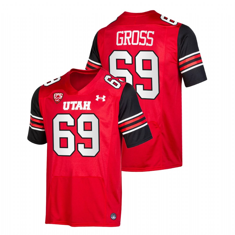 men utah utes jordan gross nfl alumni college football red jersey