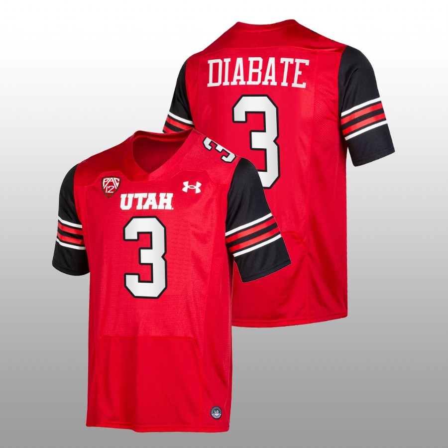 men utah utes mohamoud diabate college football red jersey