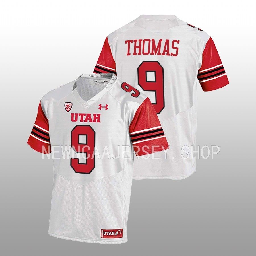 men utah utes tavion thomas 2022 college football white jersey