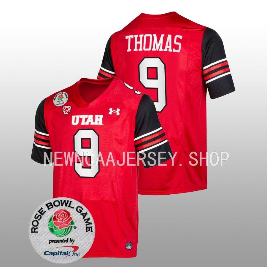 men utah utes tavion thomas red 2023 rose bowl college football jersey