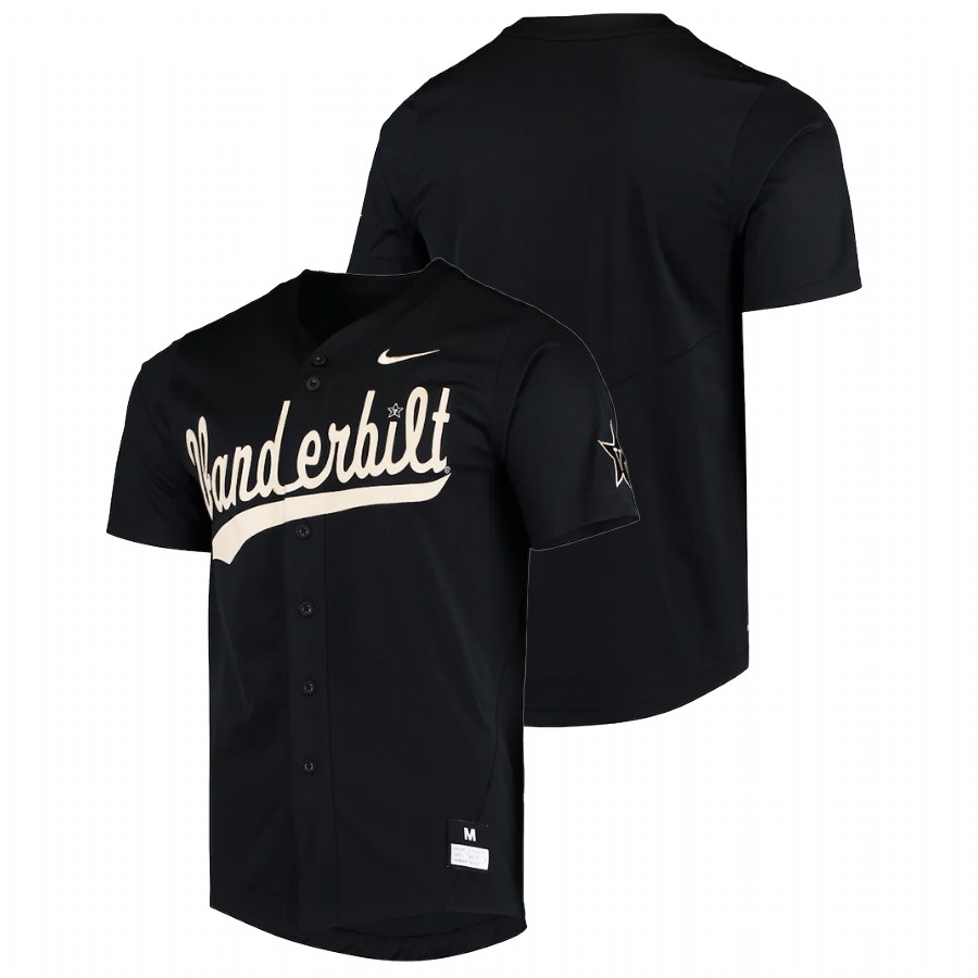 men vanderbilt commodores custom vapor untouchable elite college baseball black jersey