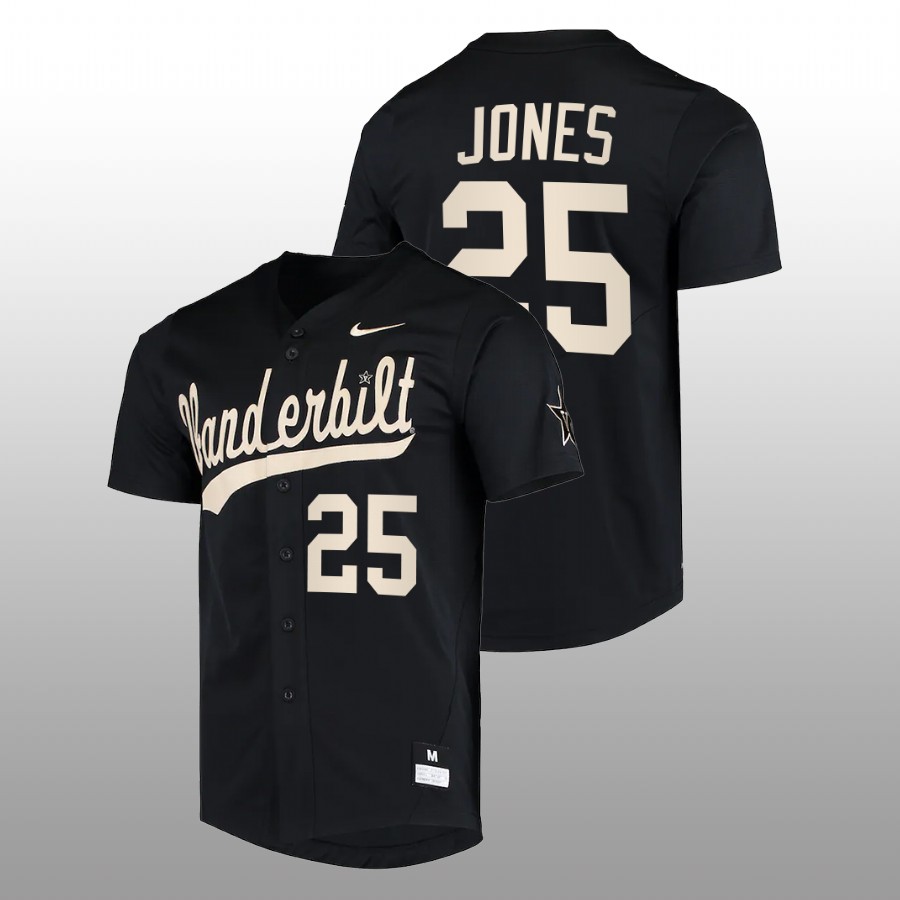 men vanderbilt commodores druw jones black 2022 mlb draft college basketball jersey