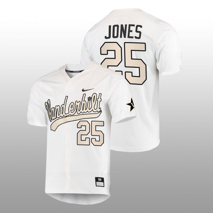 men vanderbilt commodores druw jones white 2022 mlb draft college basketball jersey