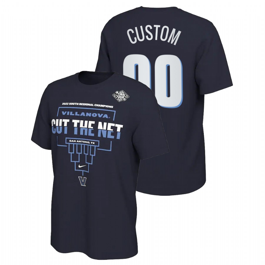 men villanova wildcats 2022 march madness final four regional champions locker room custom navy t shirt