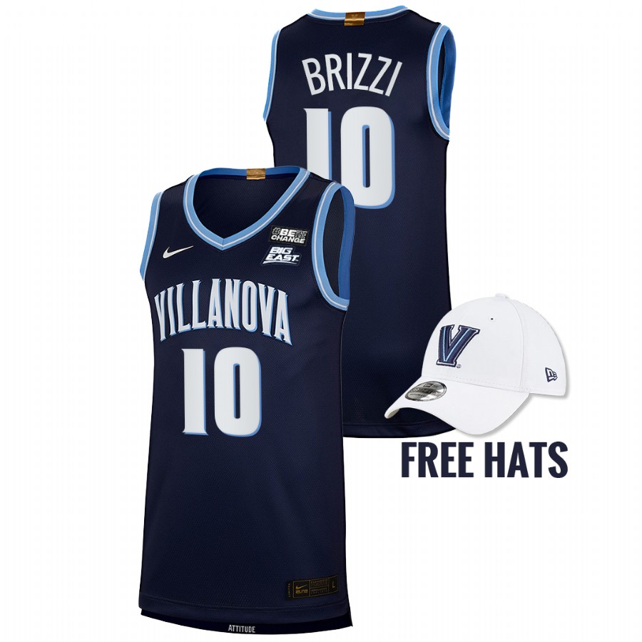 men villanova wildcats angelo brizzi 2021 22 road elite basketball navy jersey