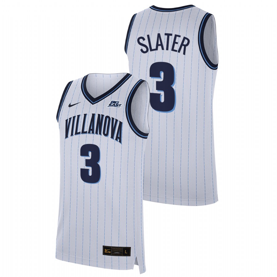men villanova wildcats brandon slater 2021 22 home college basketball white jersey