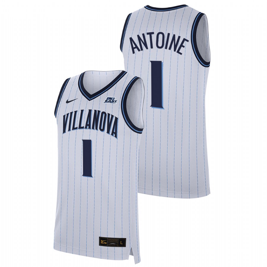 men villanova wildcats bryan antoine 2021 22 home college basketball white jersey