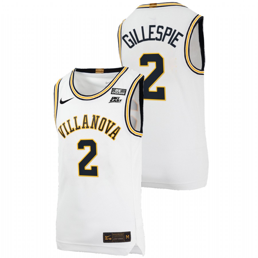 men villanova wildcats collin gillespie college basketball throwback white jersey