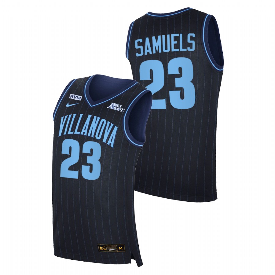men villanova wildcats jermaine samuels 2020 21 college basketball big east navy jersey