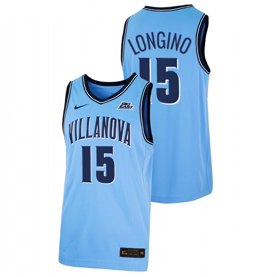 men villanova wildcats jordan longino 2021 22 alternate college basketball blue jersey