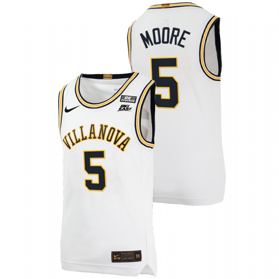 men villanova wildcats justin moore college basketball throwback white jersey