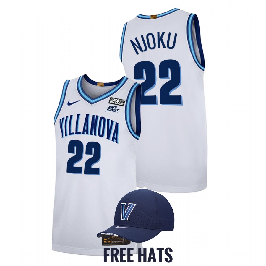 men villanova wildcats nnanna njoku 2021 22 elite basketball home white jersey