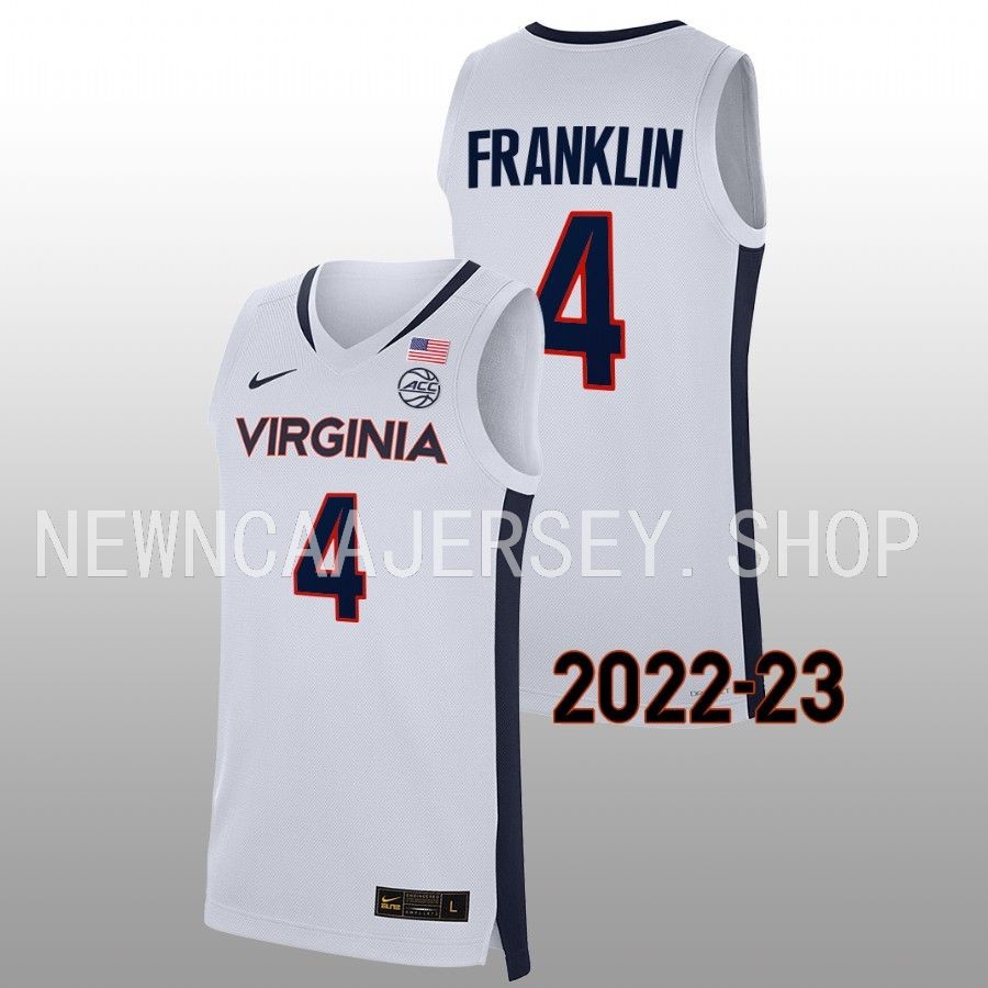 men virginia cavaliers armaan franklin 2022 23 replica college basketball white jersey