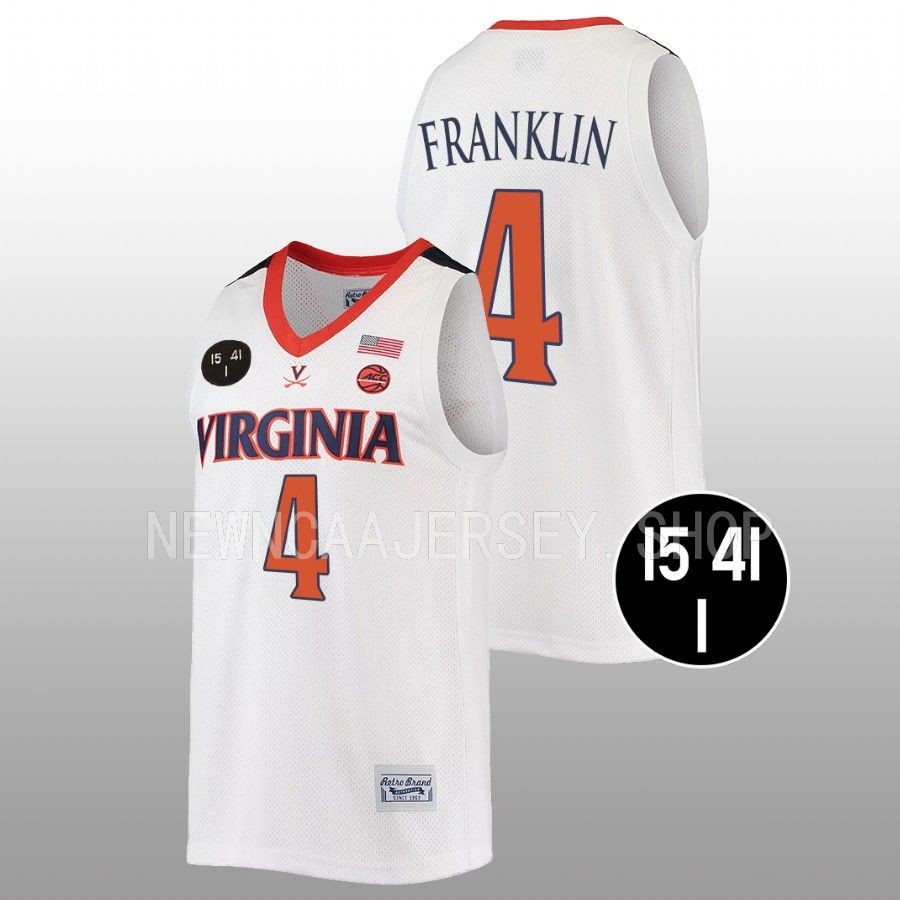 men virginia cavaliers armaan franklin uva strong retro basketball white jersey