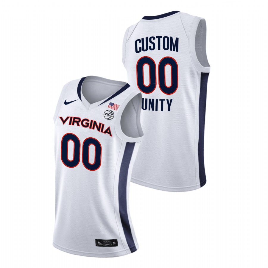 men virginia cavaliers custom 2021 new brand unity white jersey