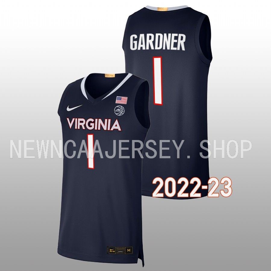 men virginia cavaliers jayden gardner 2022 23 replica college basketball navy jersey