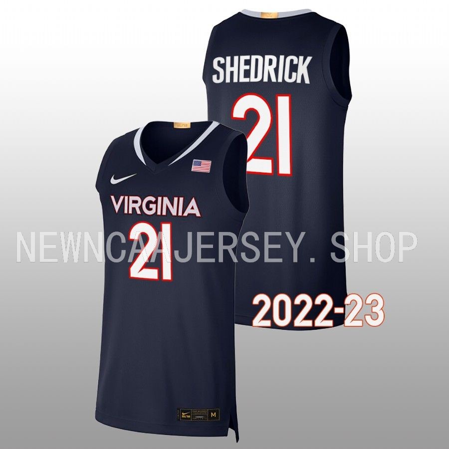 men virginia cavaliers kadin shedrick 2022 23 replica college basketball navy jersey