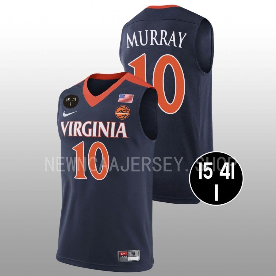 men virginia cavaliers taine murray retro basketball uva strong navy jersey