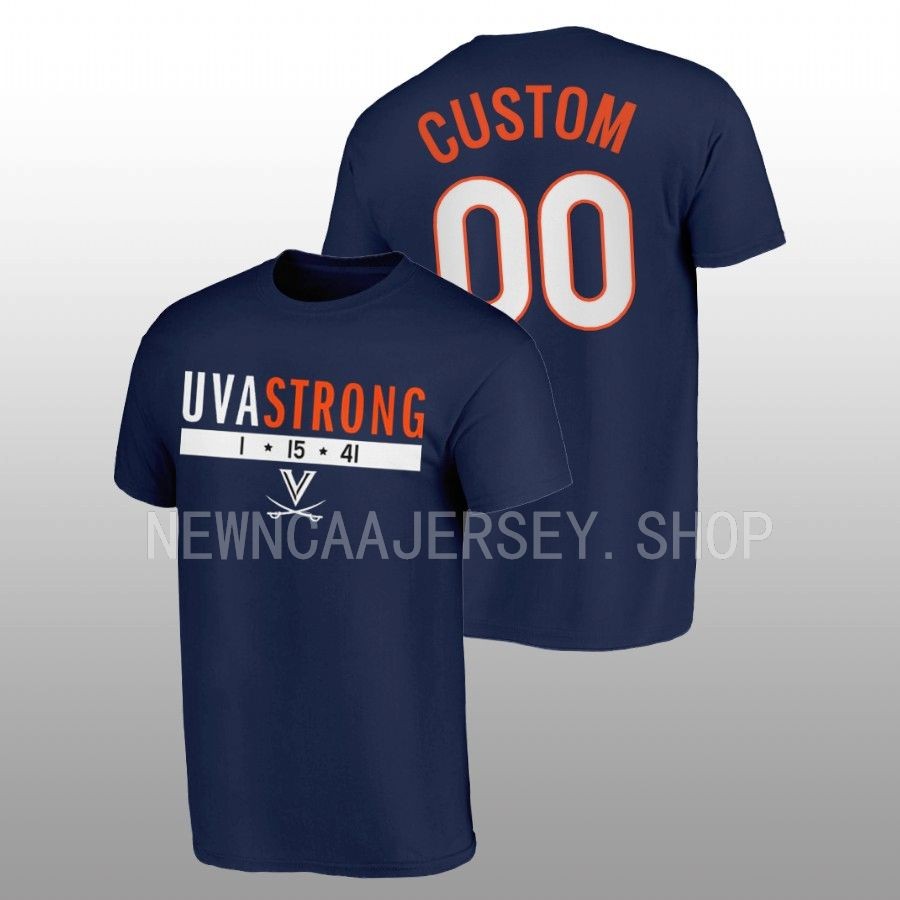 men virginia cavaliers uva strong rip custom navy t shirt