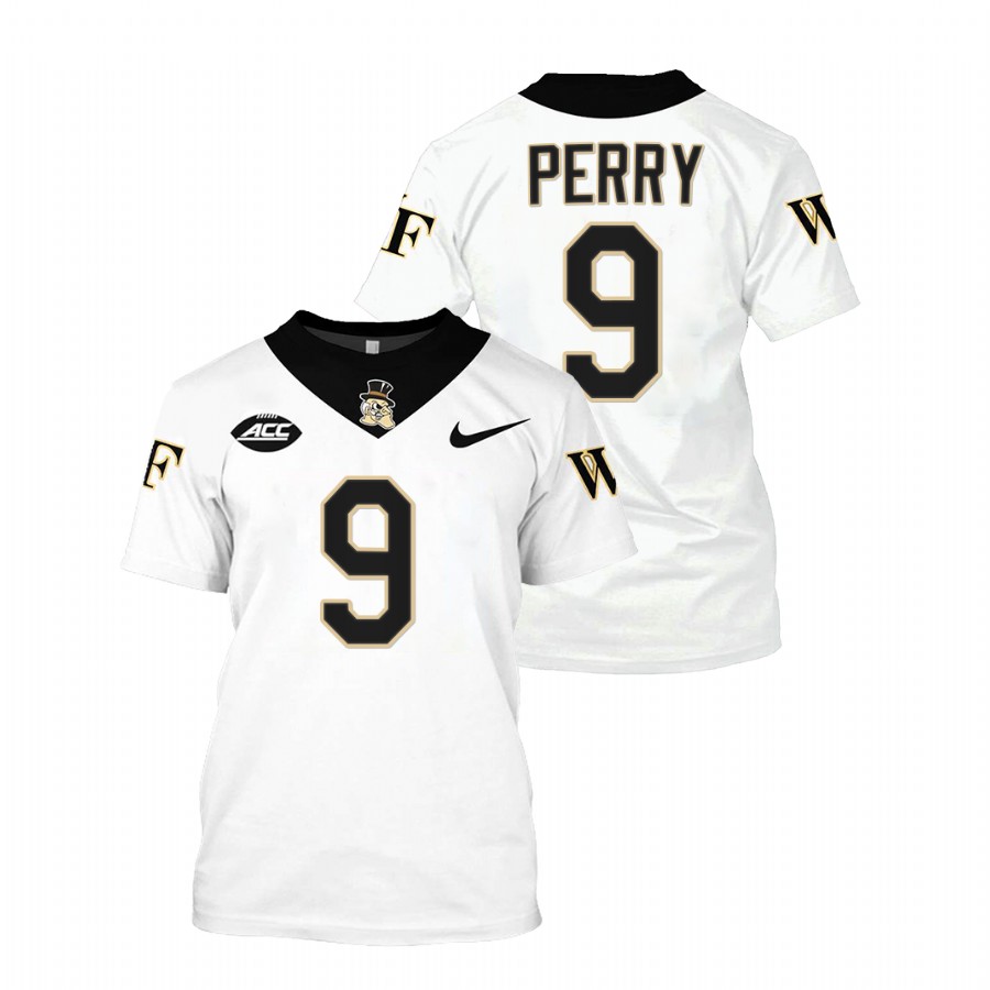 men wake forest demon deacons a.t. perry white college football replica jersey shirt