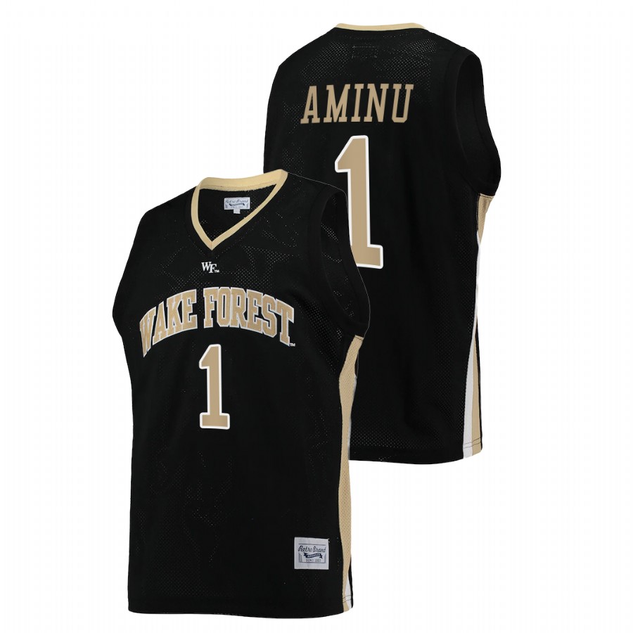 men wake forest demon deacons al farouq aminu retro college basketball black jersey