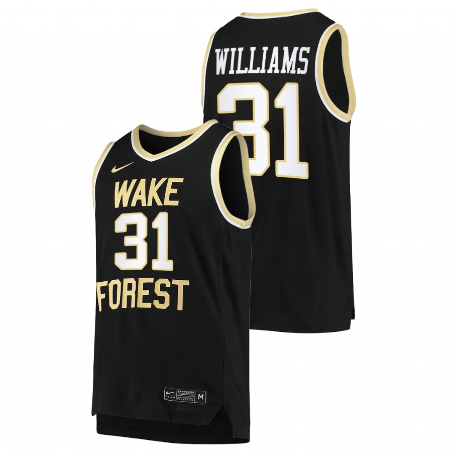 men wake forest demon deacons alondes williams college basketball black jersey