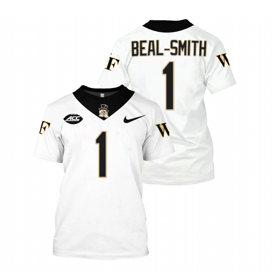 men wake forest demon deacons christian beal smith white college football replica jersey shirt