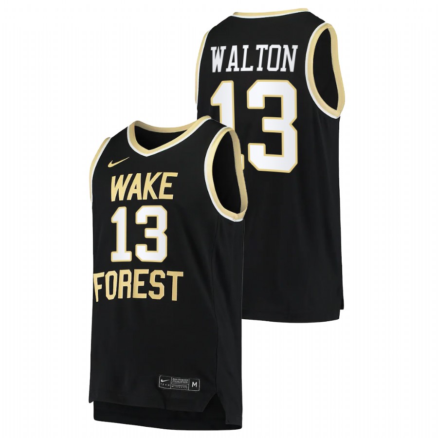 men wake forest demon deacons dallas walton college basketball black jersey