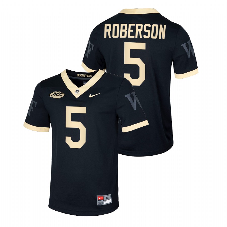 men wake forest demon deacons jaquarii roberson 2021 22 football untouchable black jersey