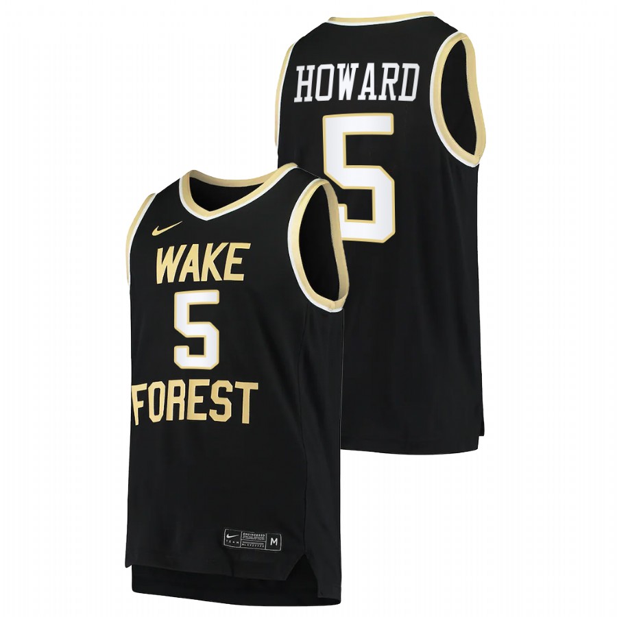 men wake forest demon deacons josh howard college basketball black jersey