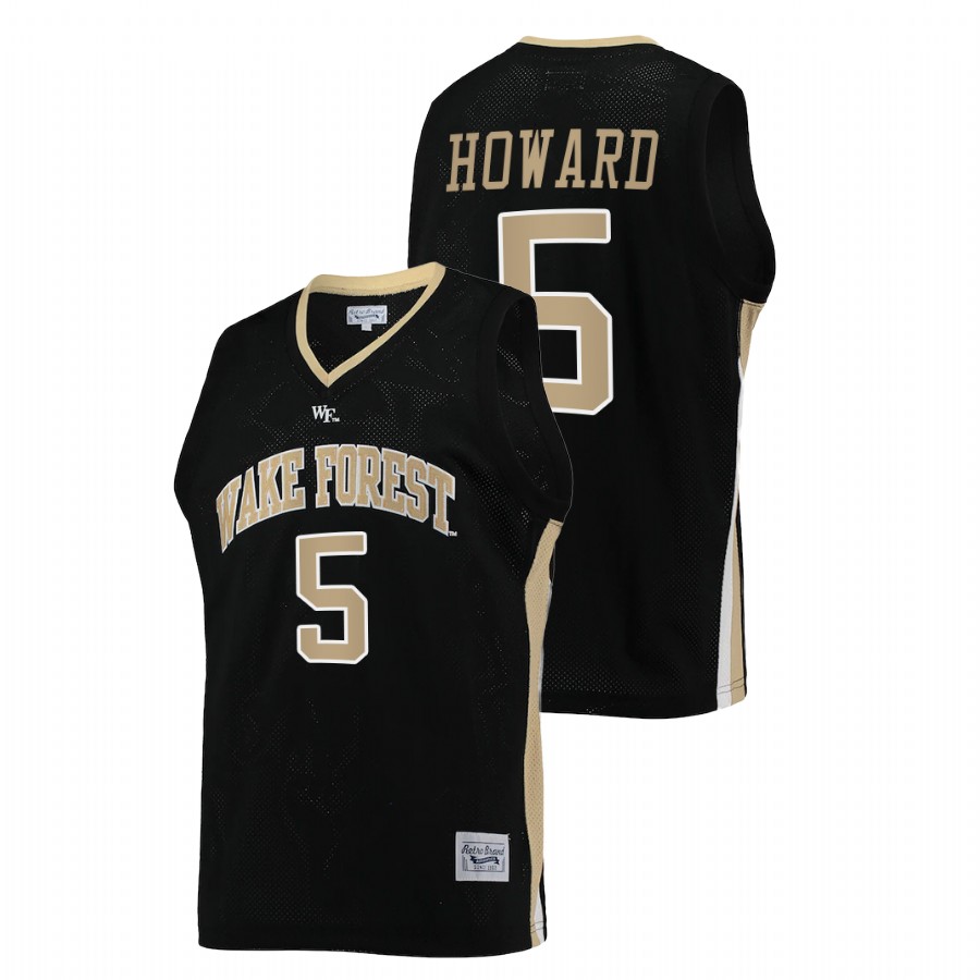 men wake forest demon deacons josh howard retro college basketball black jersey